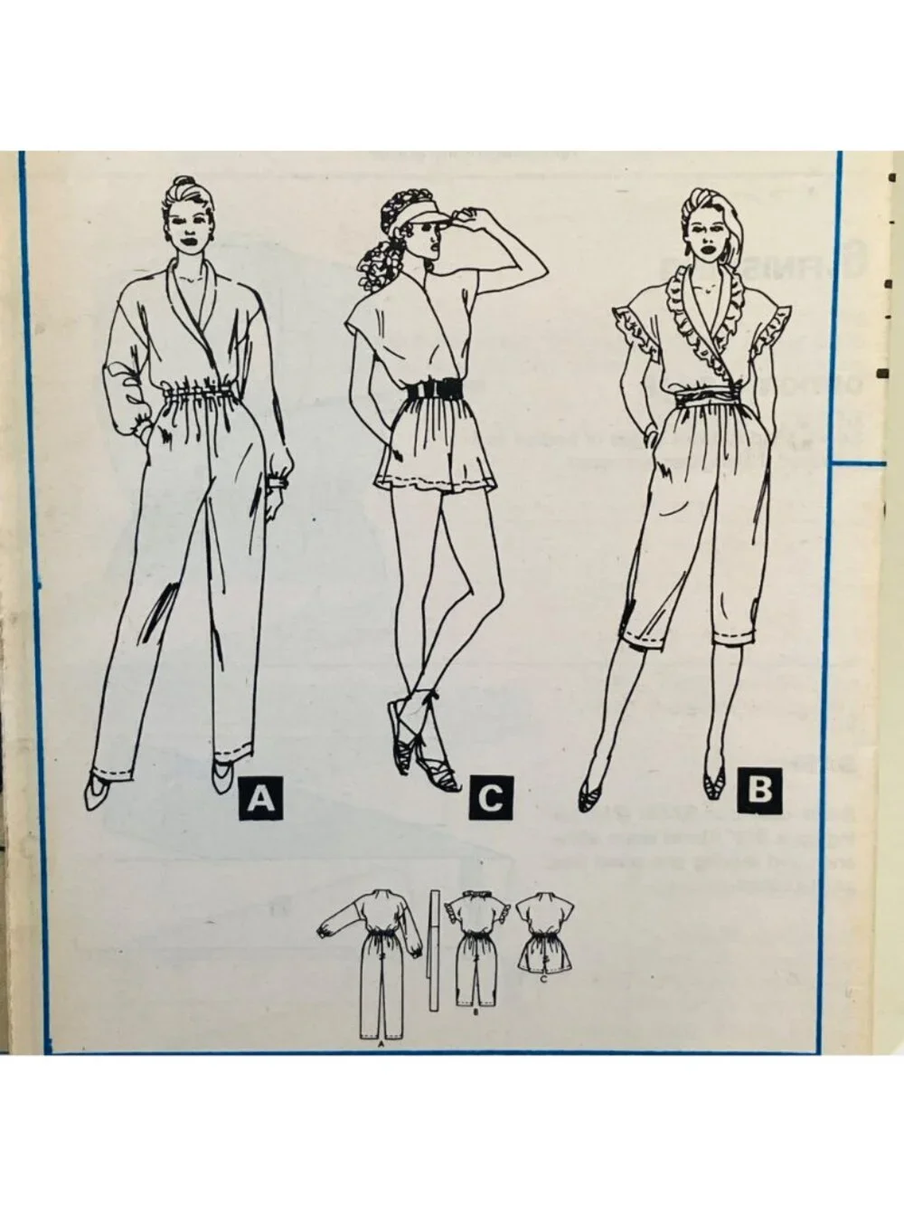 1980s Diahann Carroll  Jumpsuit Romper Sewing Pattern McCalls 8498 Size 14 Uncut